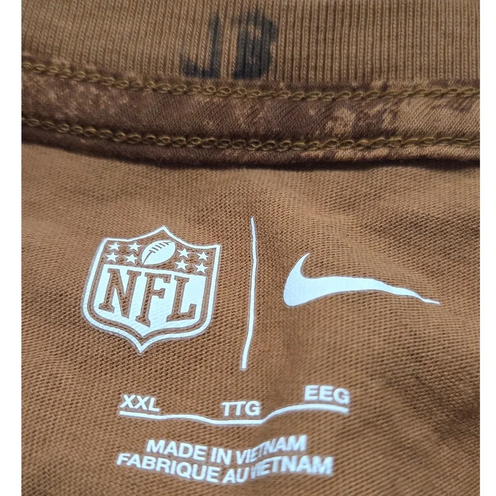Nike Pittsburgh Steelers NFL Salute to Service Long Sleeve Shirt Mens XXL Brown